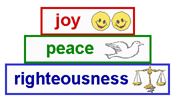 Righteousness, peace and joy